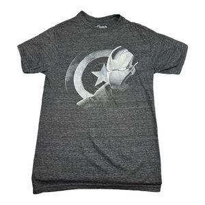 Marvel Captain America Iron Man Short Sleeve Shirt Youth Size S